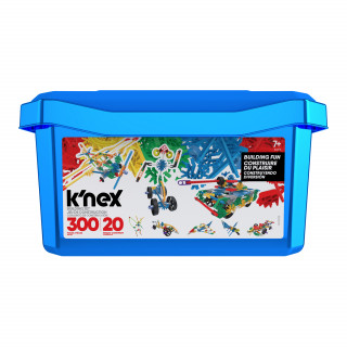 K'NEX 300 Pc/ 20 Model Building Fun Tub (Blue Tub)