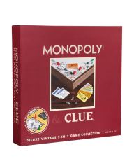 Monopoly & Cluedo 2 in 1 Deluxe Vintage Game UK Edition